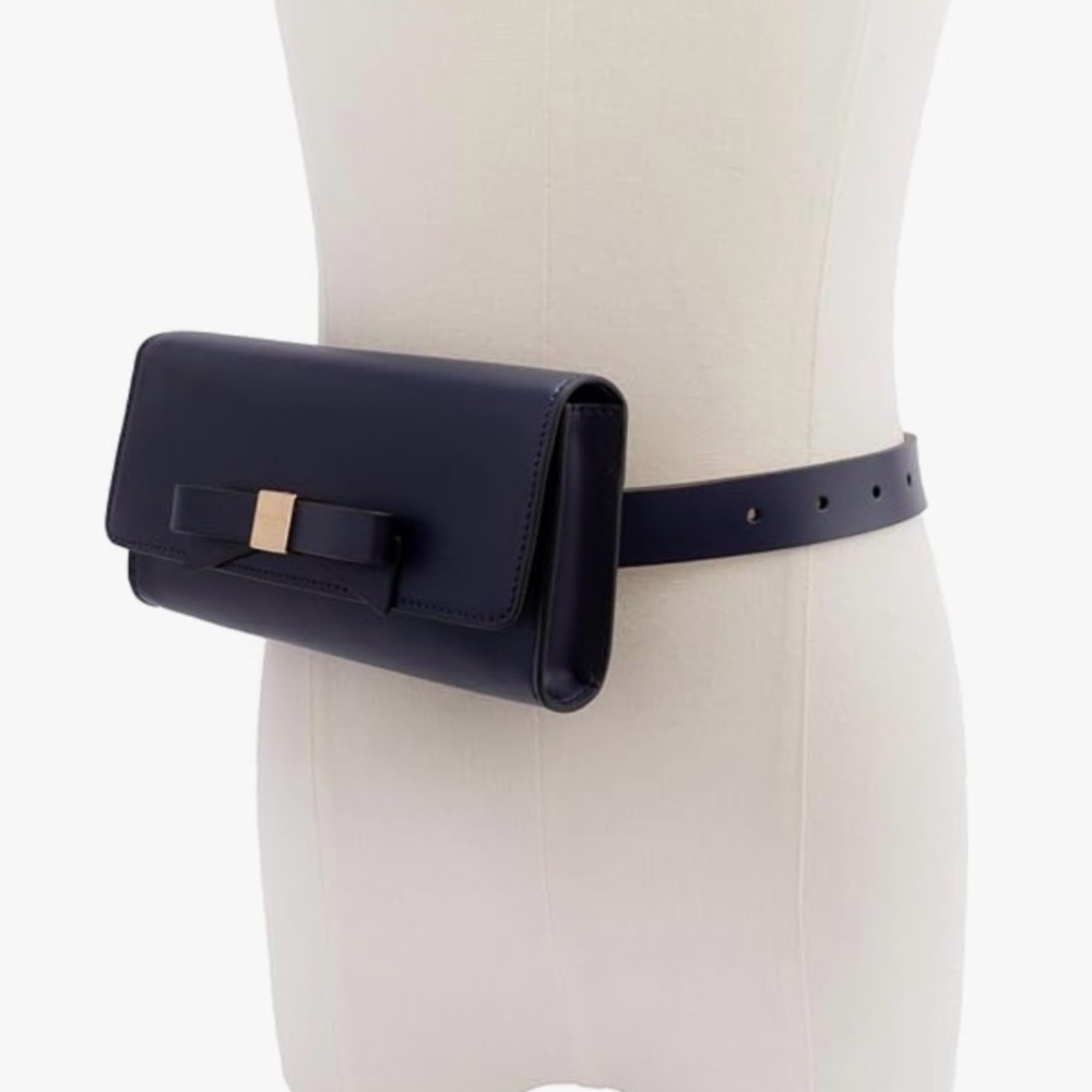 Kate Spade Black Leather Belt Bag NWT